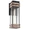 Nuvo Homestead 1-Lgt Large Wall Lantern - Matte Black & Wood / Clear Seed 60/7542 - alternate 7